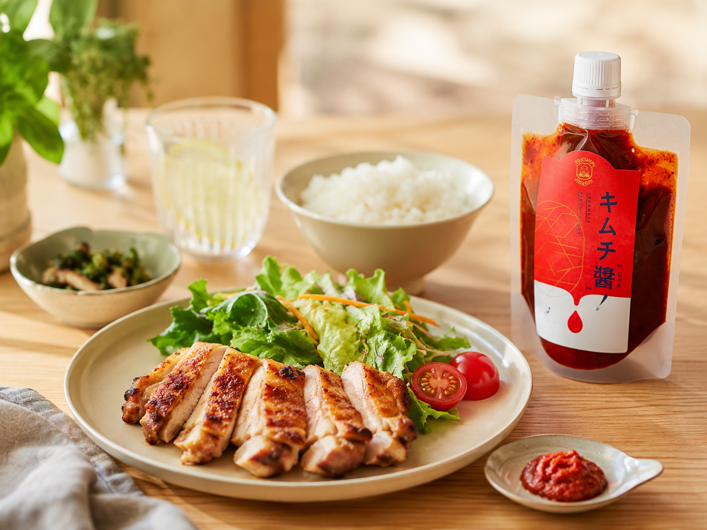 キッチンでのキムチ醬使用イメージ